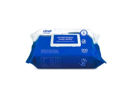 Clinell Antimicrobial Hand Wipes - 200