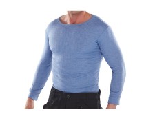 Blue Thermal Long Sleeve Vests
