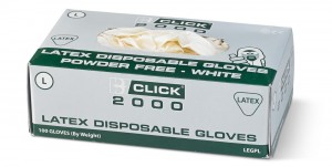 Latex Disposable Gloves Powder Free Box 100