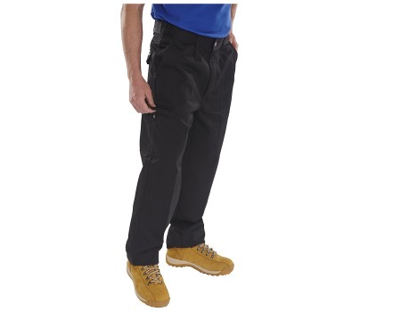 9oz Polycotton Black Work Trouser