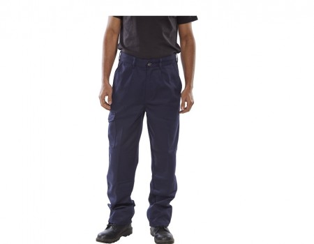 9oz Polycotton Navy Work Trouser