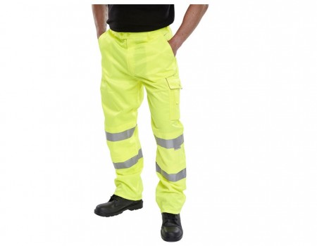 Bseen Hi Vis Yellow Polycotton Trouser