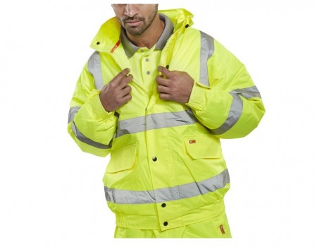 Hi Vis Yellow Bomber Jacket