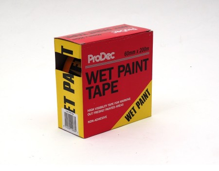 60mm x 200m Non-Adhesive 'Wet Paint' Tape