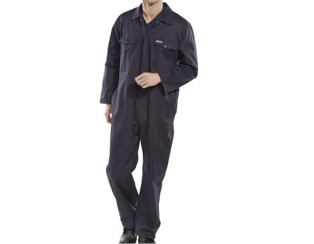 Studded P/C Boilersuit-Navy