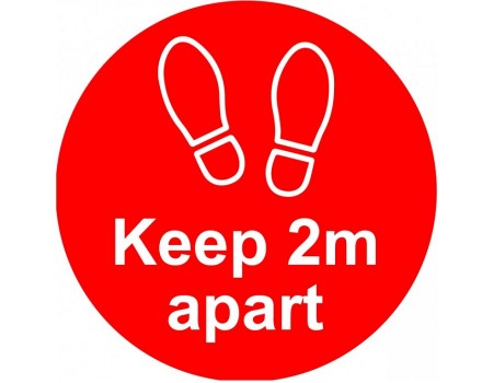 Vinyl Floor Distance Marker-Keep 2m Apart - 200mm