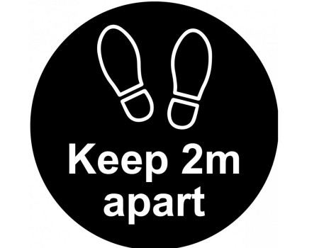 Vinyl Floor Distance Marker-Keep 2m Apart - 200mm