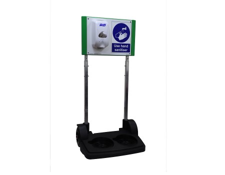 SafetyHub Site Sanitiser Stand with Bulk fill Dispenser