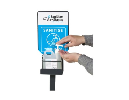 Sanitiser Stand with dual 1L Bottle Cradle
