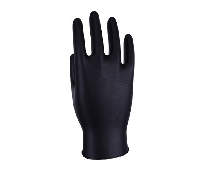Disposable H/Duty Textured Black P/F Nitrile Glove (Box of 100)