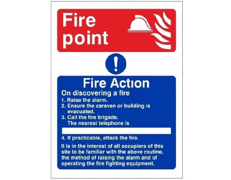 Fire Action Notice - Rigid PVC (150 x 200mm)