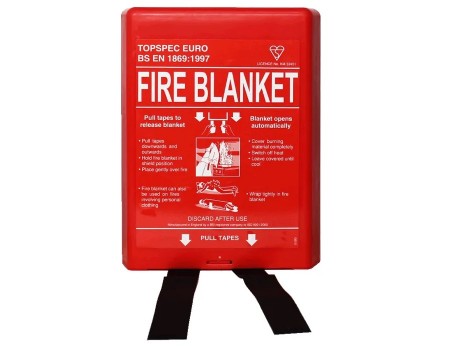 Fire Blanket Wall Mounted (hard case) - 1.2m x 1.8m