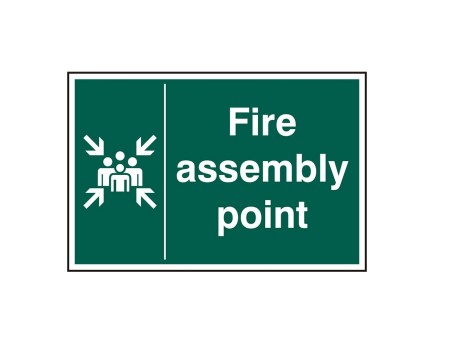Fire Assembly Point Sign - Rigid PVC (200 x 300mm)