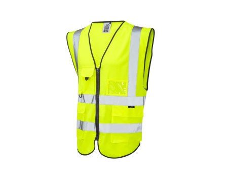 Hi Vis Zipped Yellow Executive Vest