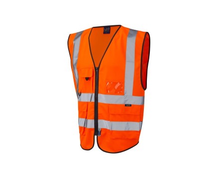 Hi Vis Zipped Orange Executive Vest