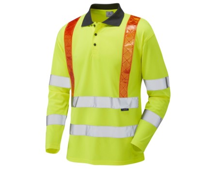 Hi Vis Yellow Leo Bickleton Motorway L/S Polo