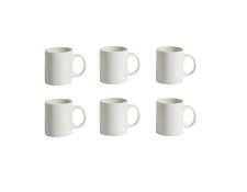 6pk White Mugs