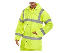 BSeen Yellow Hi Vis L/weight Rain Jacket