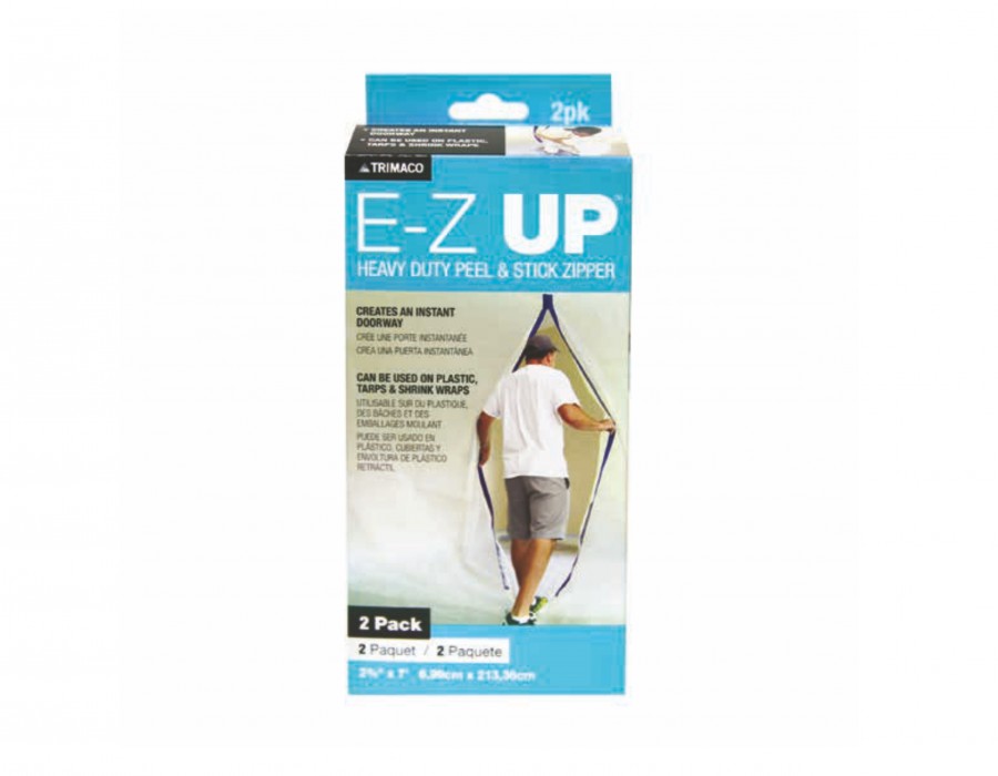 VI Distribution Adhesive Plastic Sheeting Zipper 2.75" x 7' Pack of 2