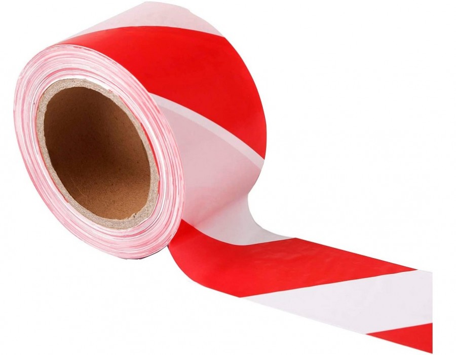Red & White Striped Tape