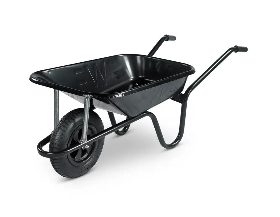 Easiload galvanised wheelbarrow 85l new arrivals pneumatic wheel