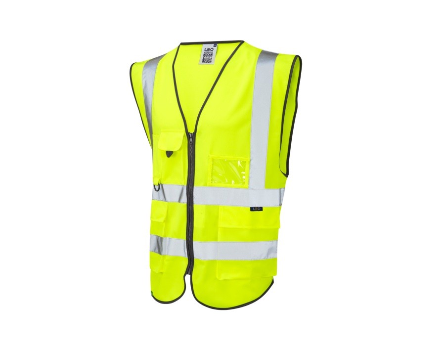 Zipped hi vis vest top