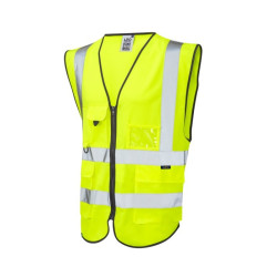 Leo Hi Vis Executive Vest (Zipped & ID Pocket)