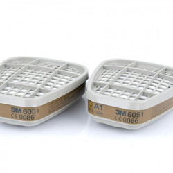 3M 6051 Filters for organic gasses and vapours (Pair)