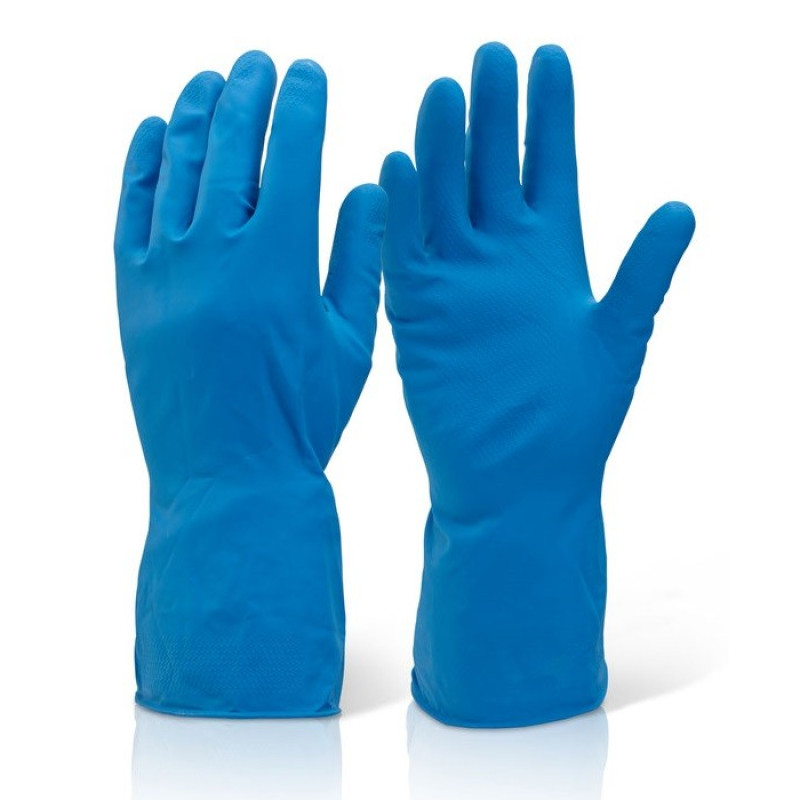 Household Medium Weight Blue Rubber Glove Household Medium Weight Blue Rubber Glove