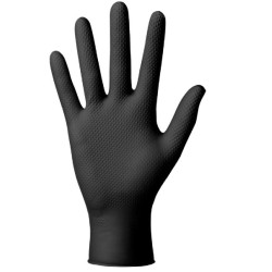 Disposable H/Duty Textured Black P/F Nitrile Glove (Box of 100)