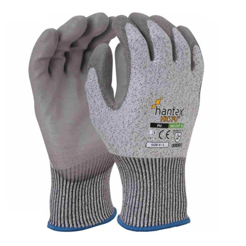 Hantex HX5 PU Palm Coated Cut Level 5/D Glove Hantex HX5 PU Palm Coated Cut Level 5/D Glove
