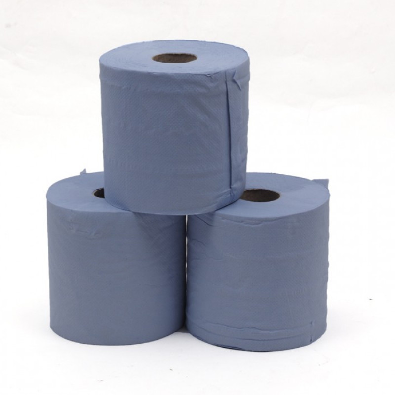 Blue Centre Feed Roll (Pack of 6) Blue Centre Feed Roll (Pack of 6)