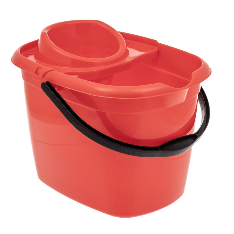 12 Litre Hygiene Mop Bucket & Wringer - Red