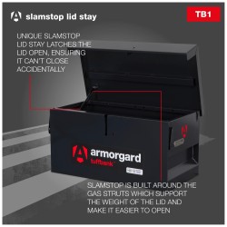 Armorgard TB1 Tuffbank 950 x 510 x 460mm Site / Van Box Armorgard TB1 Tuffbank 950 x 510 x 460mm Site / Van Box