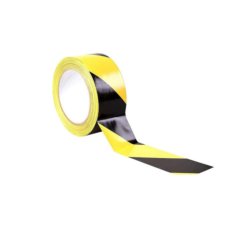 2" Black and Yellow Hazard Floor Tape 