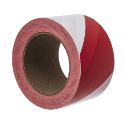 2.75" Red and White Barrier Tape