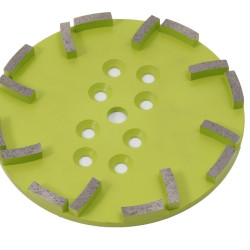 16 Segment Diamond Grinding Plate-250mm Medium Bond