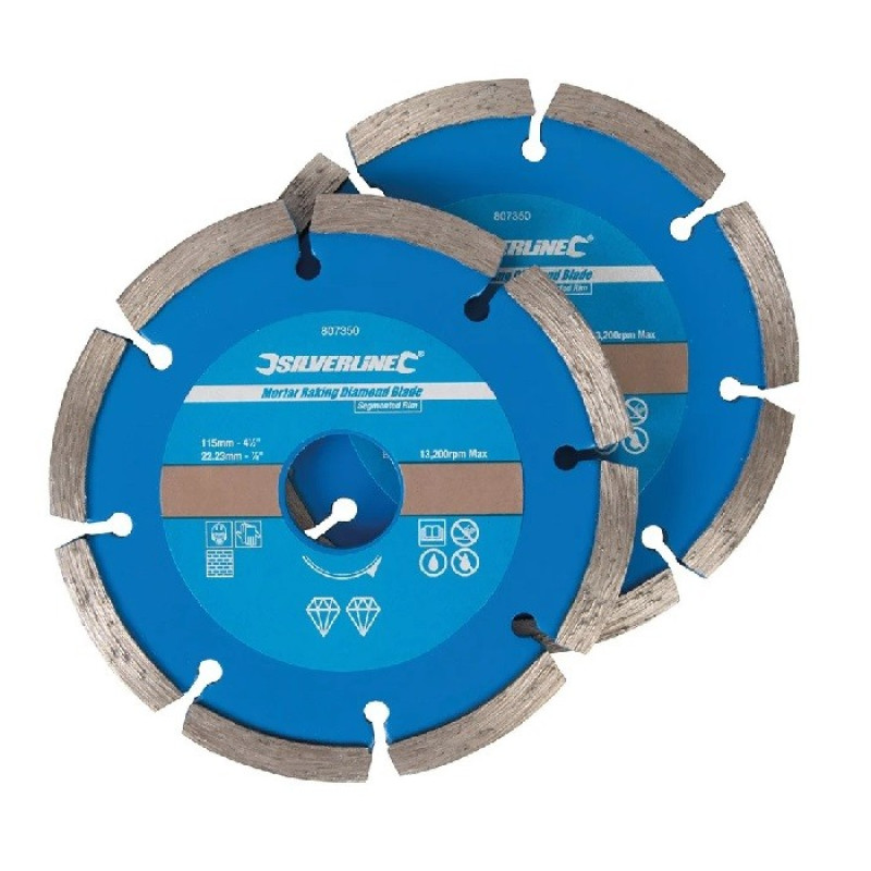 Mortar Raking Diamond Blade - 115mm/ 4.5"- Pack of 2 Mortar Raking Diamond Blade - 115mm/ 4.5"- Pack of 2