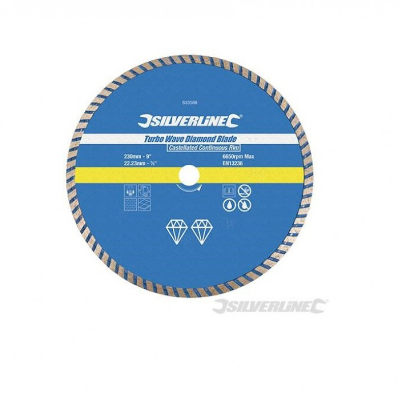 Turbo Wave Diamond Cutting Blade 230mm Turbo Wave Diamond Cutting Blade 230mm