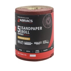 Red Heavy-Duty Aluminium Oxide Sandpaper Roll – 115mm x 5m - P40 Red Heavy-Duty Aluminium Oxide Sandpaper Roll – 115mm x 5m - P40