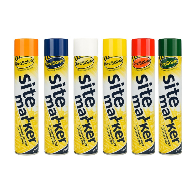 Prosolve Site Marker Line Marking Spray Paint - 750ml Prosolve Site Marker Line Marking Spray Paint - 750ml