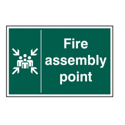 Fire Assembly Point Sign - Rigid PVC (200 x 300mm)