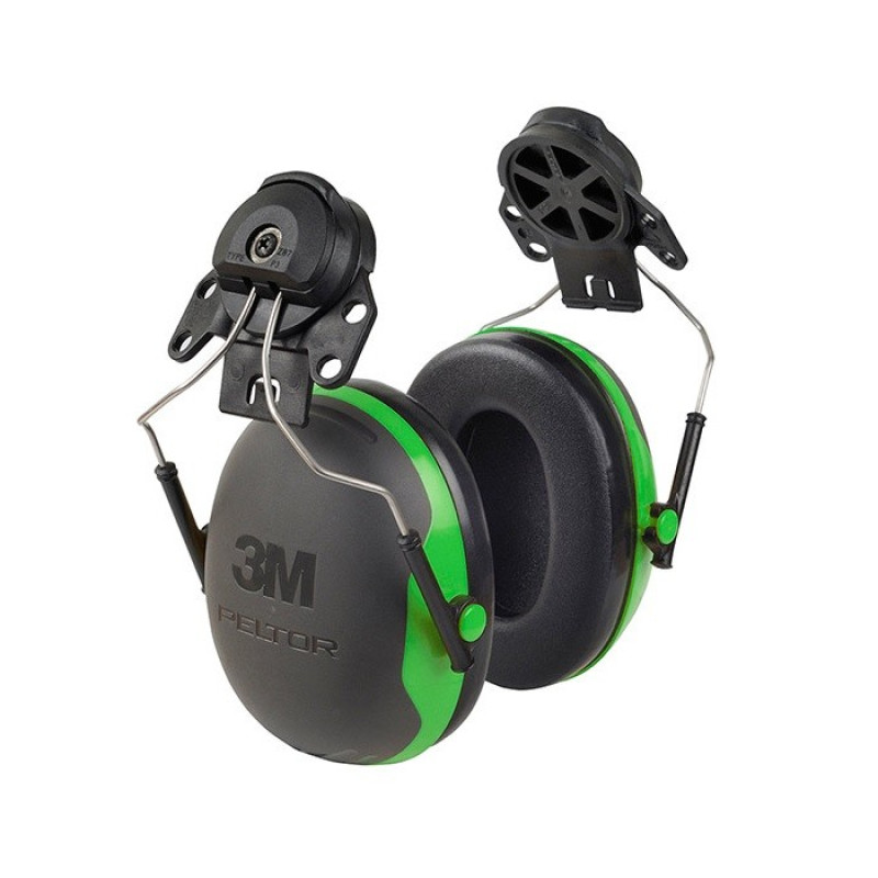 3M™ PELTOR™ Earmuffs, Green, Helmet Mounted, X1P3 SNR 26-27db 3M™ PELTOR™ Earmuffs, Green, Helmet Mounted, X1P3 SNR 26-27db