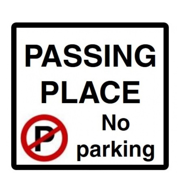Passing Place / No Parking Sign - 3mm Aluminium (450 x 450mm) Passing Place / No Parking Sign - 3mm Aluminium (450 x 450mm)